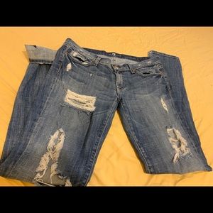 7 For All Mankind “Roxanne” distressed jeans